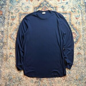 Vintage 80s Thermal Tech Long Sleeve Shirt Large